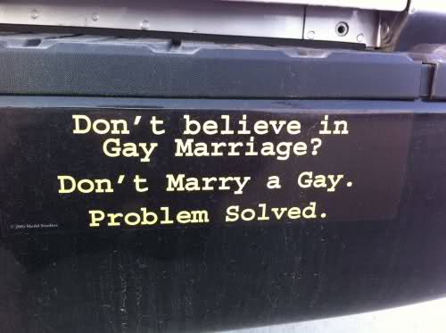 bumper sticker gay marriage