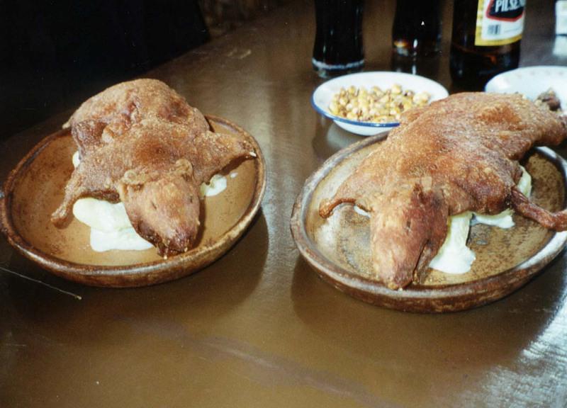 A gourmet meal at a restaurant in Ecuador