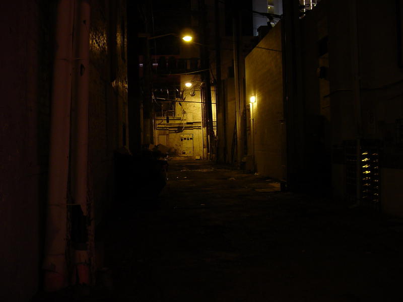 Evil alley you see in movies.