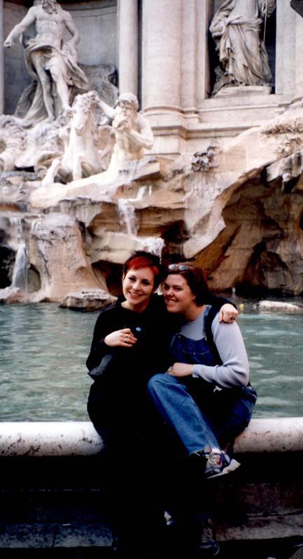 Me and Jill in front of the Trevi Fountain