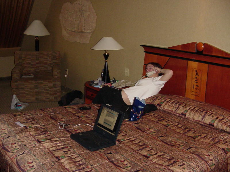 Our room at the Luxor. Nothing special, but it was comfy.