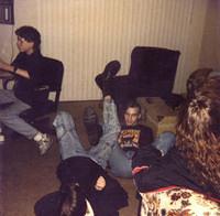 Massacre on the Amiga, Vort and falz Leg Wrestling at Thanman's house.